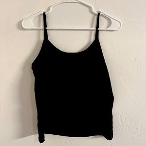 Ann Taylor Black Sleeveless Crop Camisole